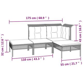 VidaXL Garten lounge set poly-rattan  