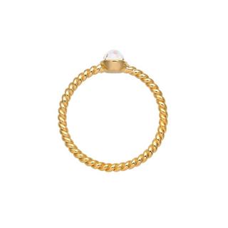 Elli  Bague Solitaire Filigrane Minimal Avec Cristaux Bague 