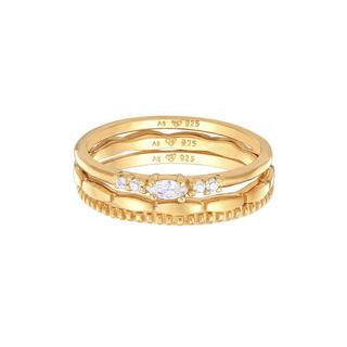 Elli  Bague Femmes Pile Marquise Basique Set Avec Cristaux De Zirconium 