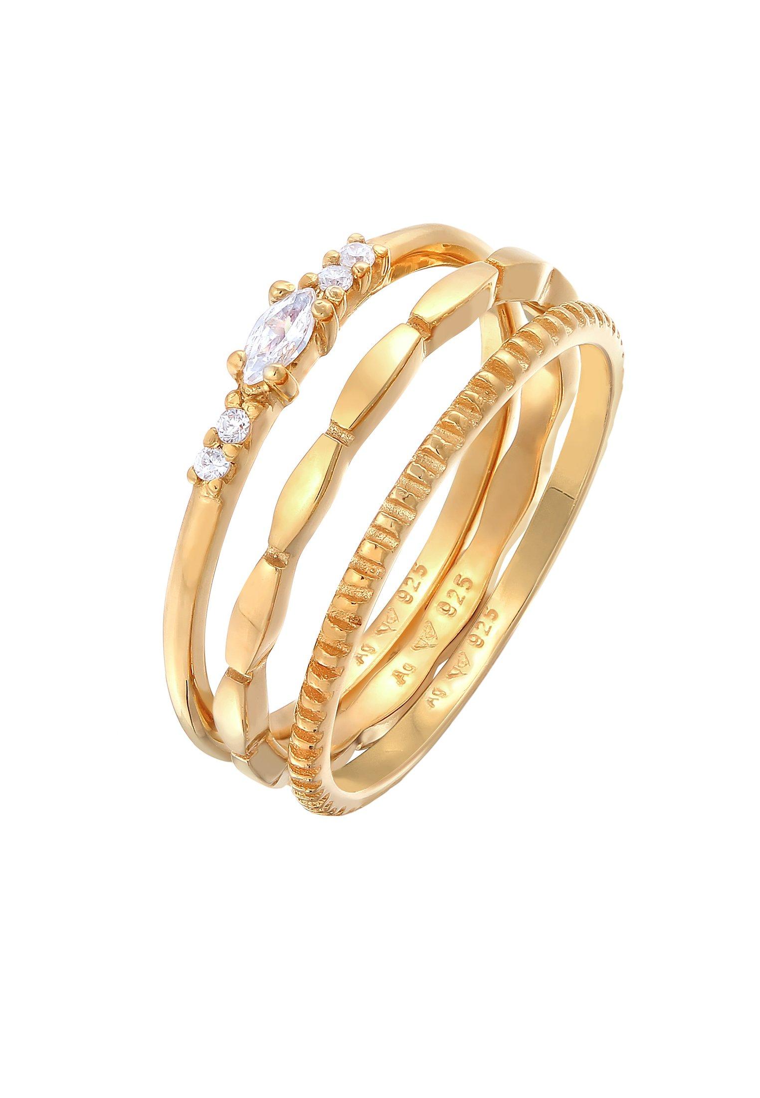 Elli  Bague Femmes Pile Marquise Basique Set Avec Cristaux De Zirconium 