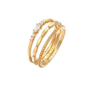 Elli  Bague Femmes Pile Marquise Basique Set Avec Cristaux De Zirconium 