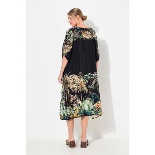 Ulla Popken  Kaftan, Dschungeldruck, Bindeband, Halbarm 