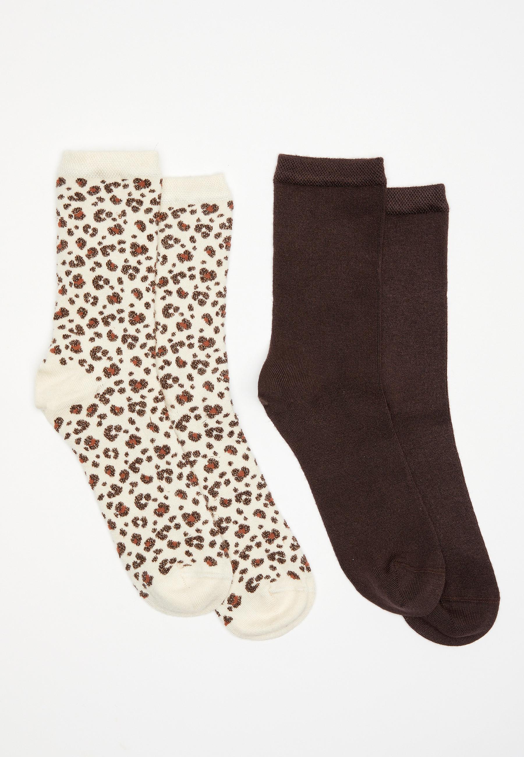 Image of 2er-pack Originelle Kaschmirsocken Damen Braun 36-38