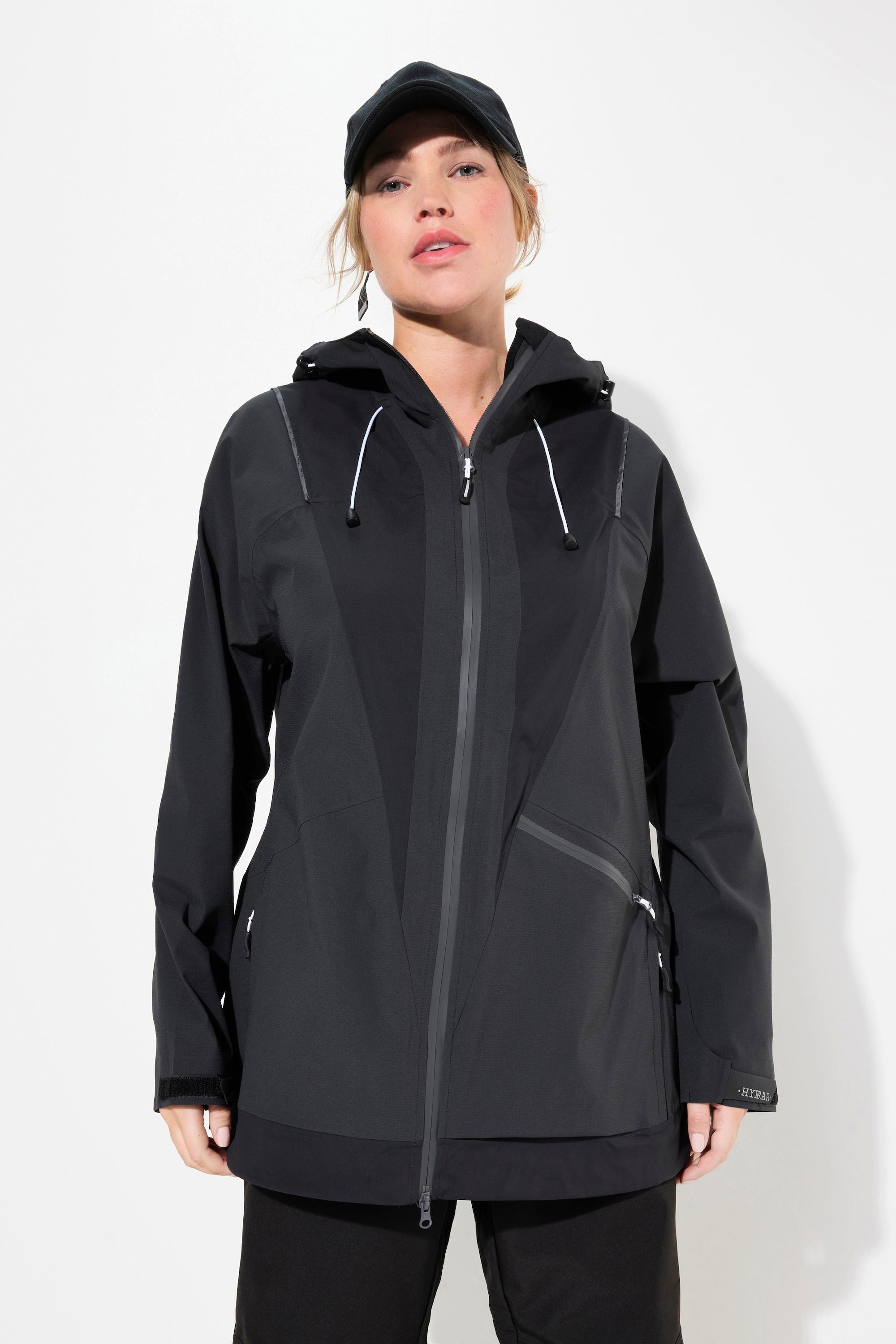 Ulla Popken  Funktionsjacke, wasserdicht, 2-Wege-Zipper, Reflektor 