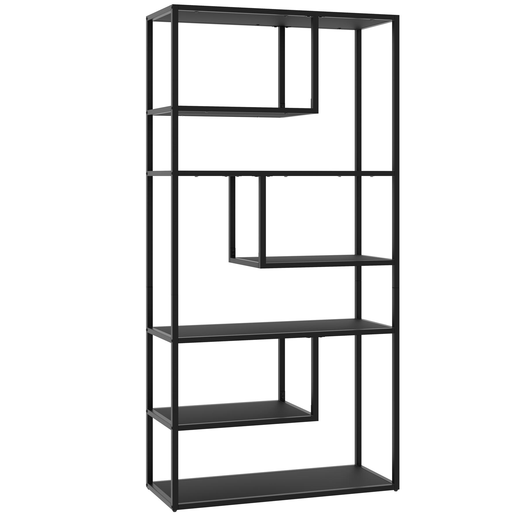 Tectake Scaffale a colonna Venda con 6 scomparti, estetica industriale, 85x35x188 cm  