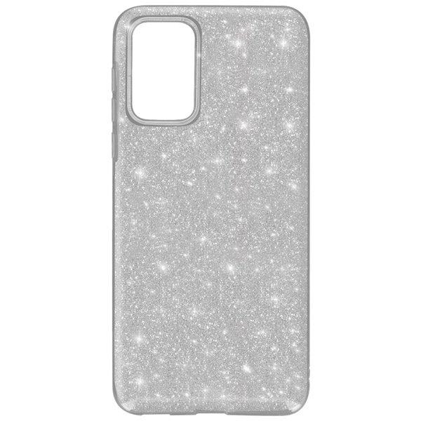 Avizar  Glitter Hülle Samsung A72 Silber 