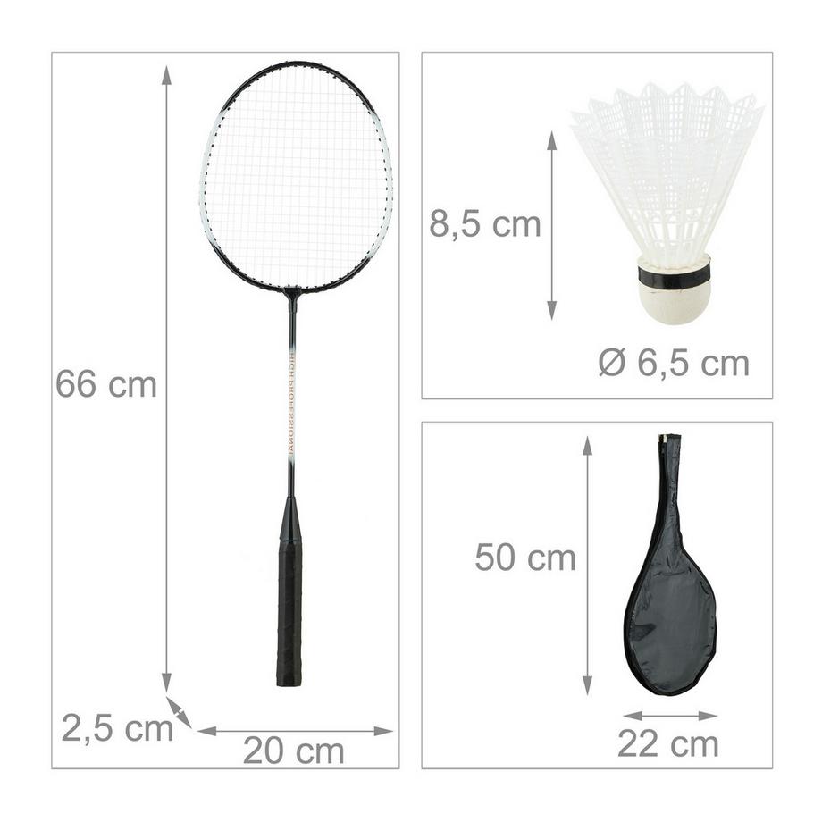Northix  Badminton-Set mit Tasche 