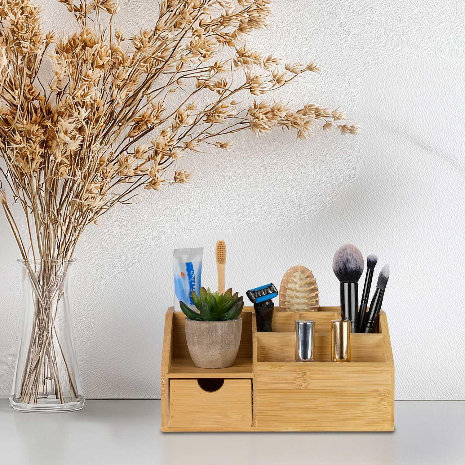 Northix Cassetto portaoggetti da scrivania in bambù  