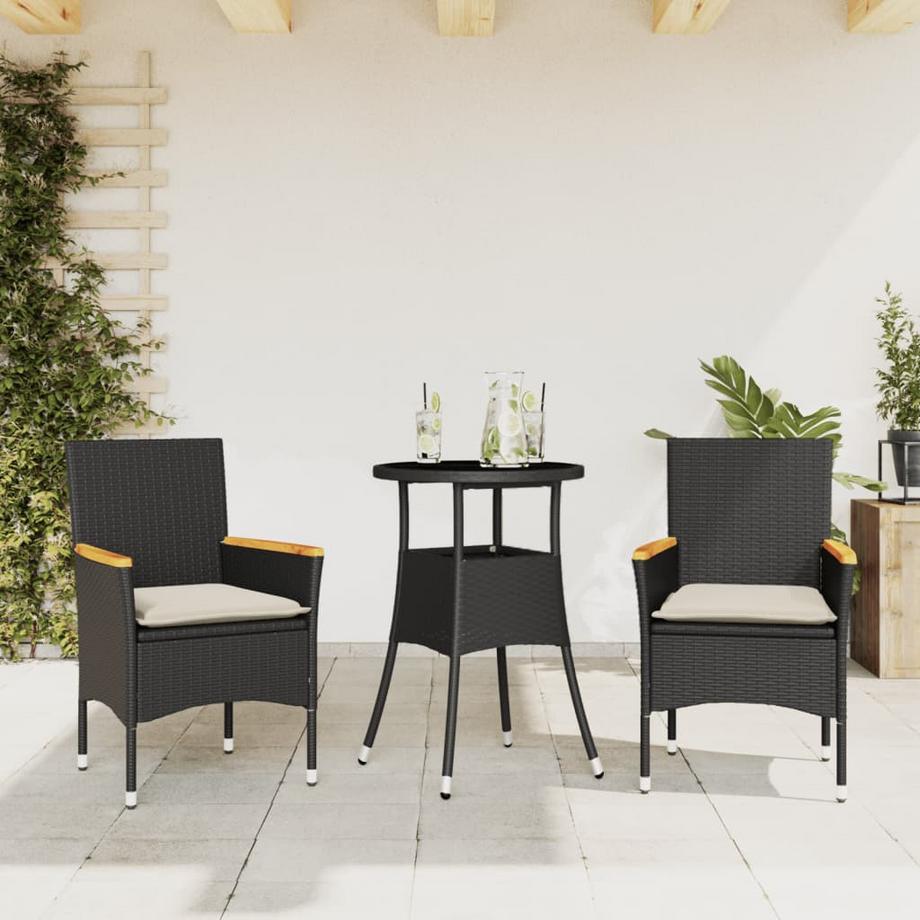 VidaXL Ensemble de salle à manger de jardin rotin synthétique  