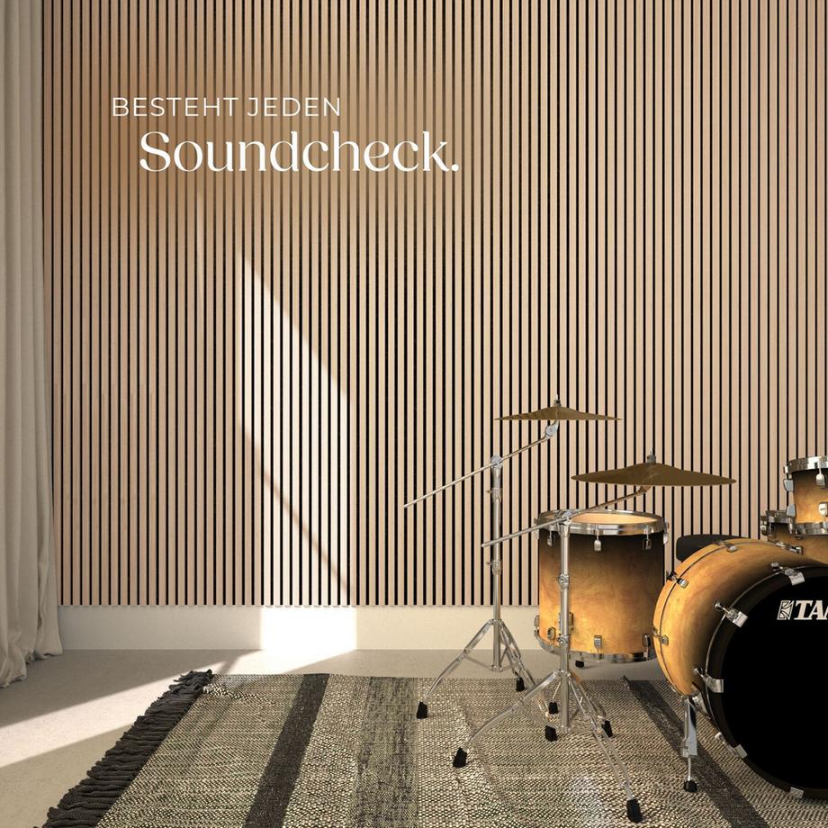 Tectake Panneaux acoustiques SONIC WALL aspect bois en chêne clair  