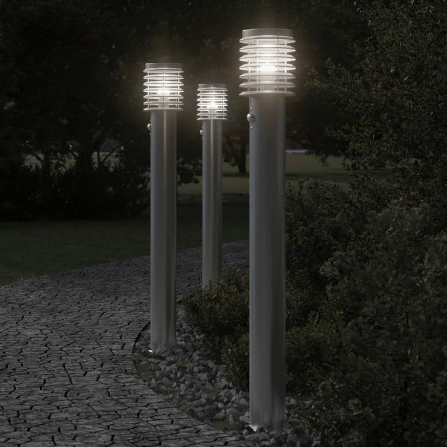 VidaXL Lampadaire d'extérieur acier inoxydable  