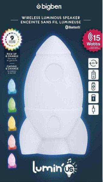 BigBen Connected Lumin'US Rabbit Enceinte Fusée Lumineuse 15W, Bigben 