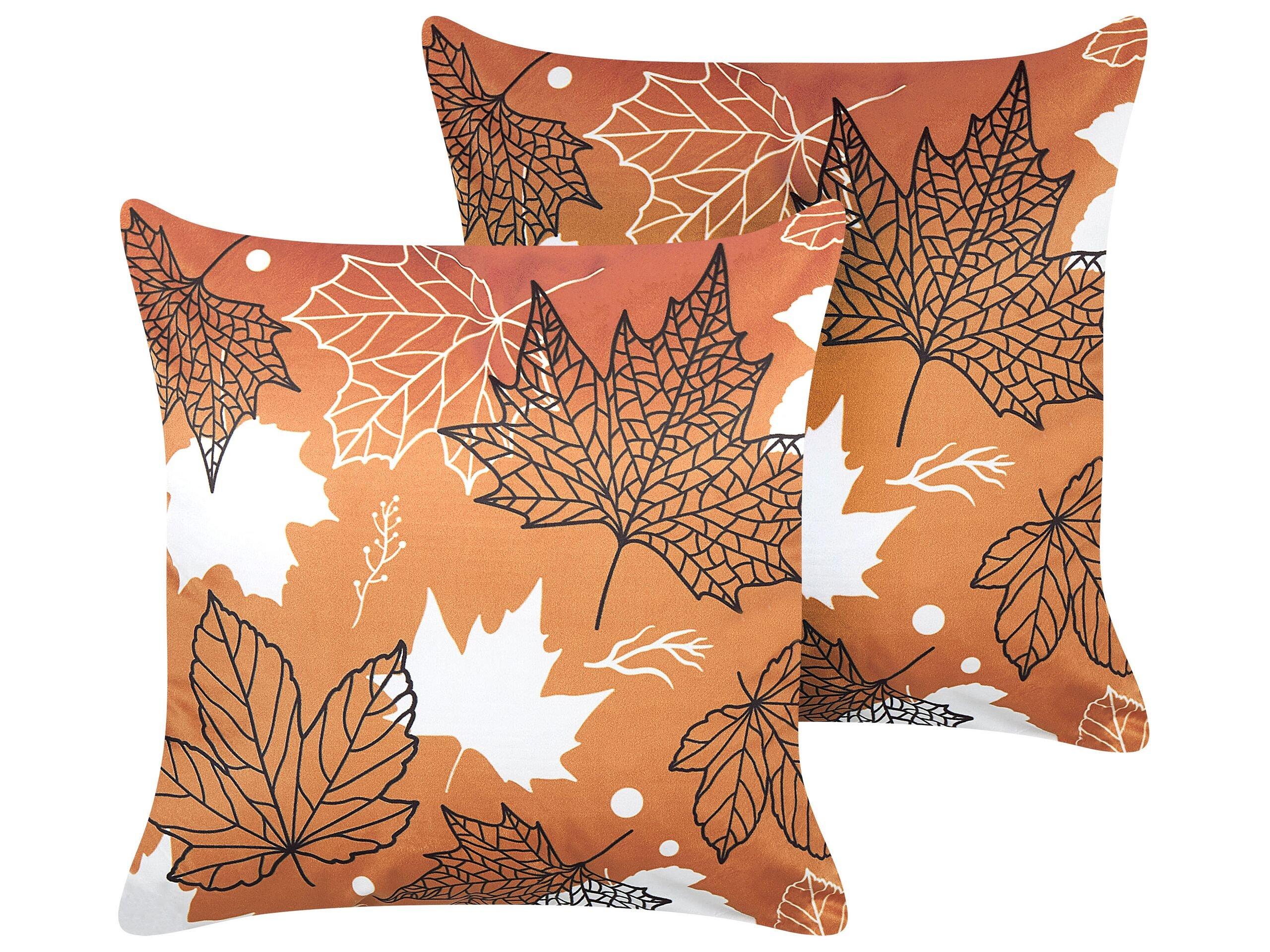 Image of Kissen 2er Set aus Samtstoff Boho POINSETTIA Kissen 2er Set aus Samtstoff Boho POINSETTIA