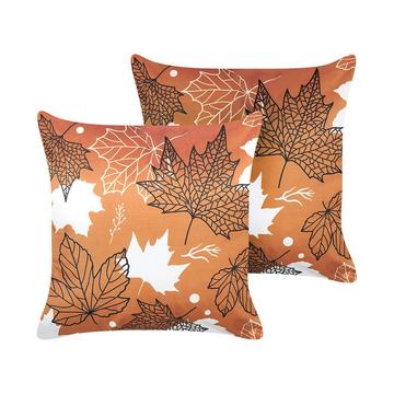 Lot de 2 coussins en Velours Boho POINSETTIA