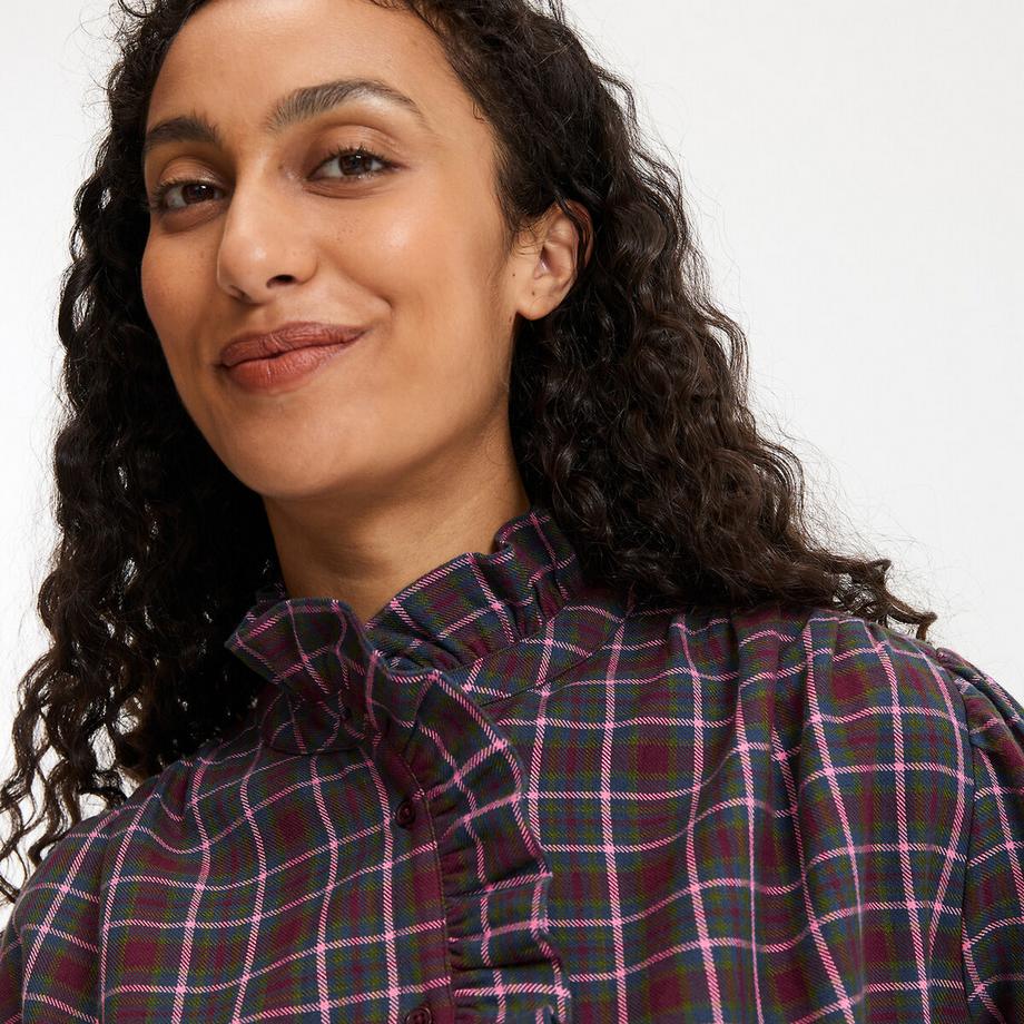 La Redoute Collections Chemise Carreaux Col Victorien  