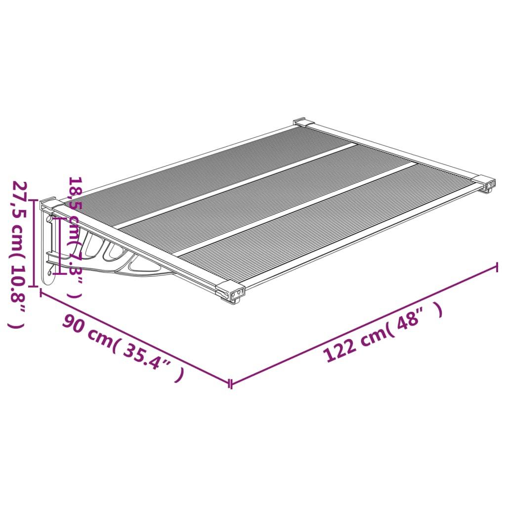 VidaXL Auvent de porte polycarbonate  