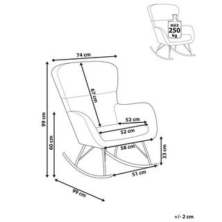 Beliani Schaukelsessel aus Bouclé Retro ANASET  