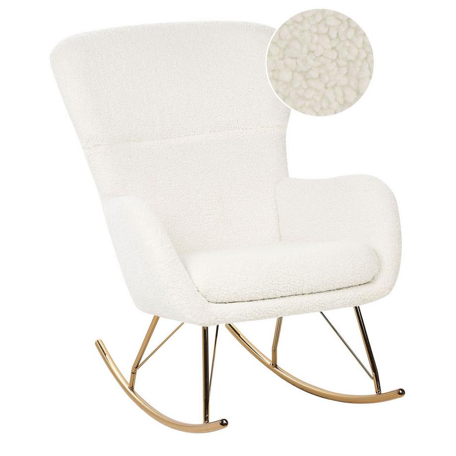 Beliani Fauteuil à bascule en Bouclé  ANASET  