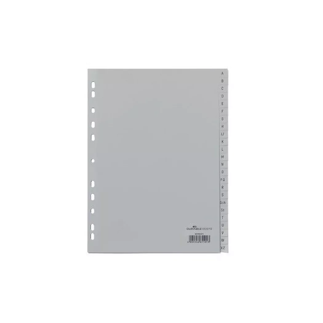 DURABLE Kunststoff-Register, A-Z, A4, 24-teilig, grau