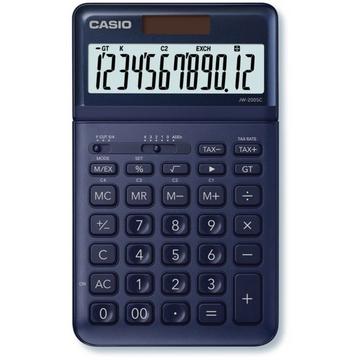 Casio JW-200SC Calcolatrice da tavolo Blu Marine Display (cifre): 12 a energia solare, a batteria (L x A x P) 1