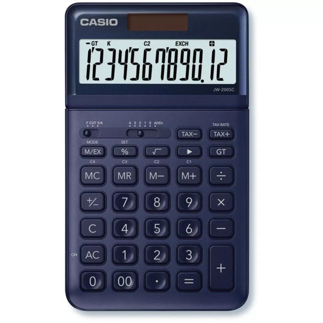 CASIO – Tischrechner JW200SCNY 12-stellig, Marine