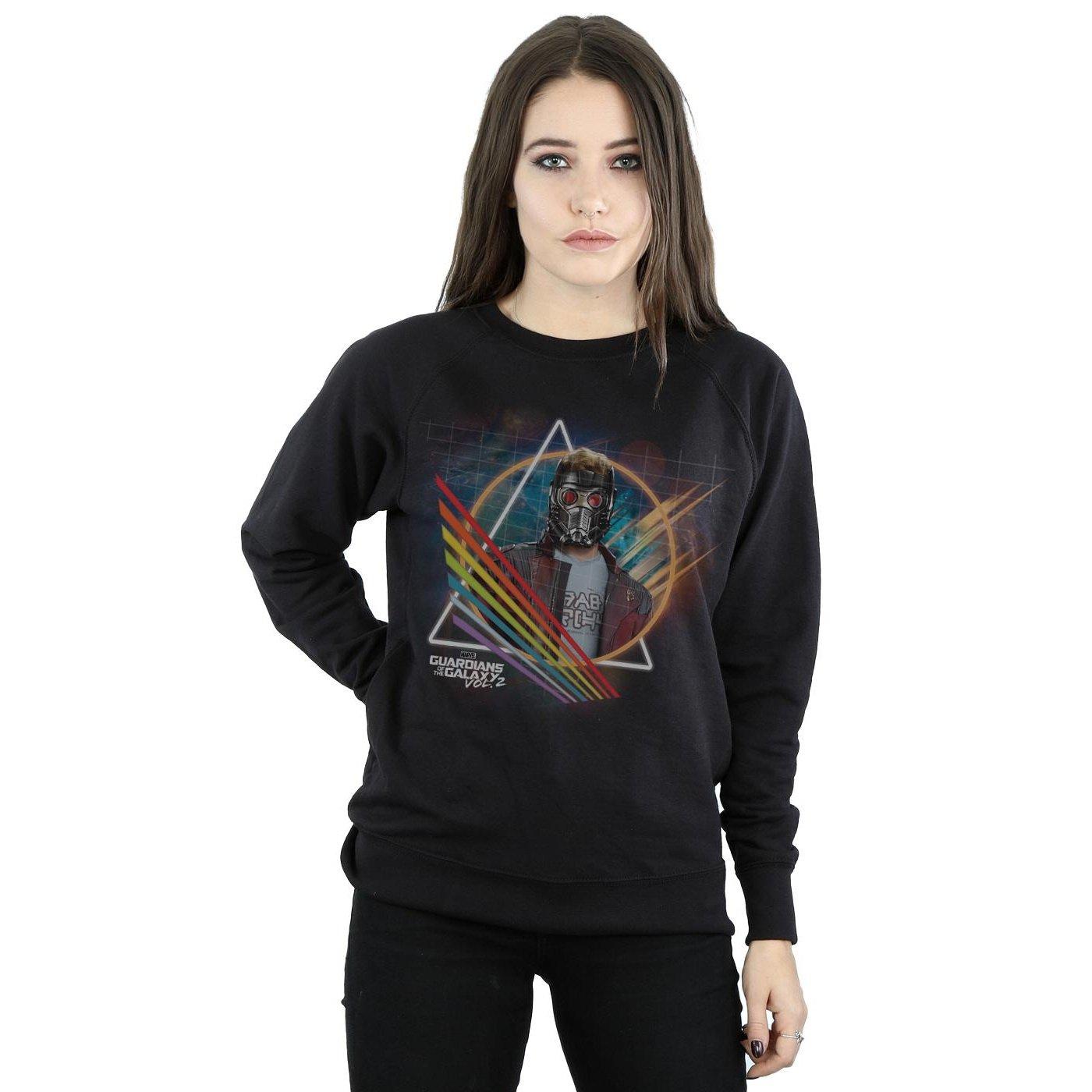 Image of Guardians Of The Galaxy Neon Star Lord Masked Sweatshirt Damen Schwarz XL