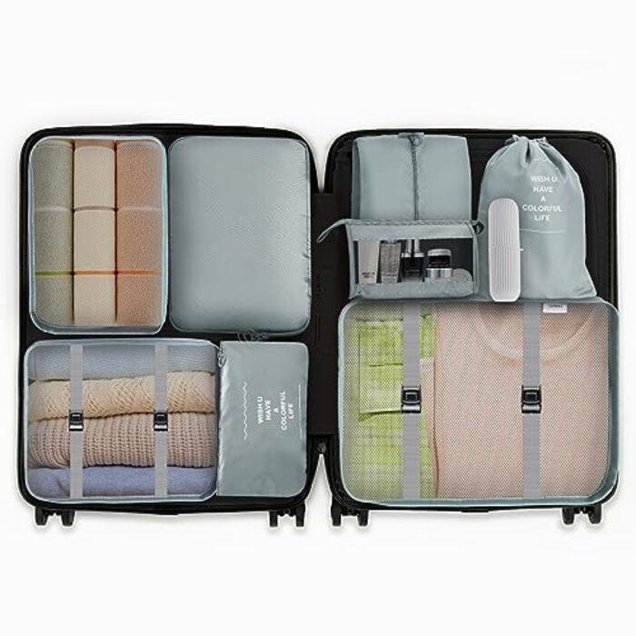 Only-bags.store  Koffer Organizer Set 9 Stück Packing Cubes Set Koffer Organizer Set Packing Cubes 