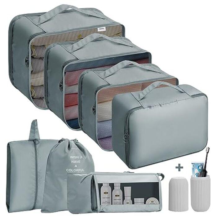 Only-bags.store  Koffer Organizer Set 9 Stück Packing Cubes Set Koffer Organizer Set Packing Cubes 