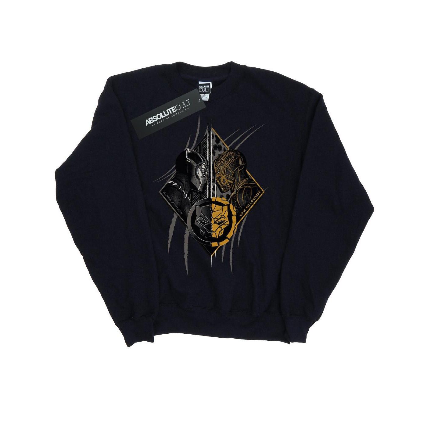 Image of Black Panther Vs Killmonger Sweatshirt Mädchen Marine 152-158