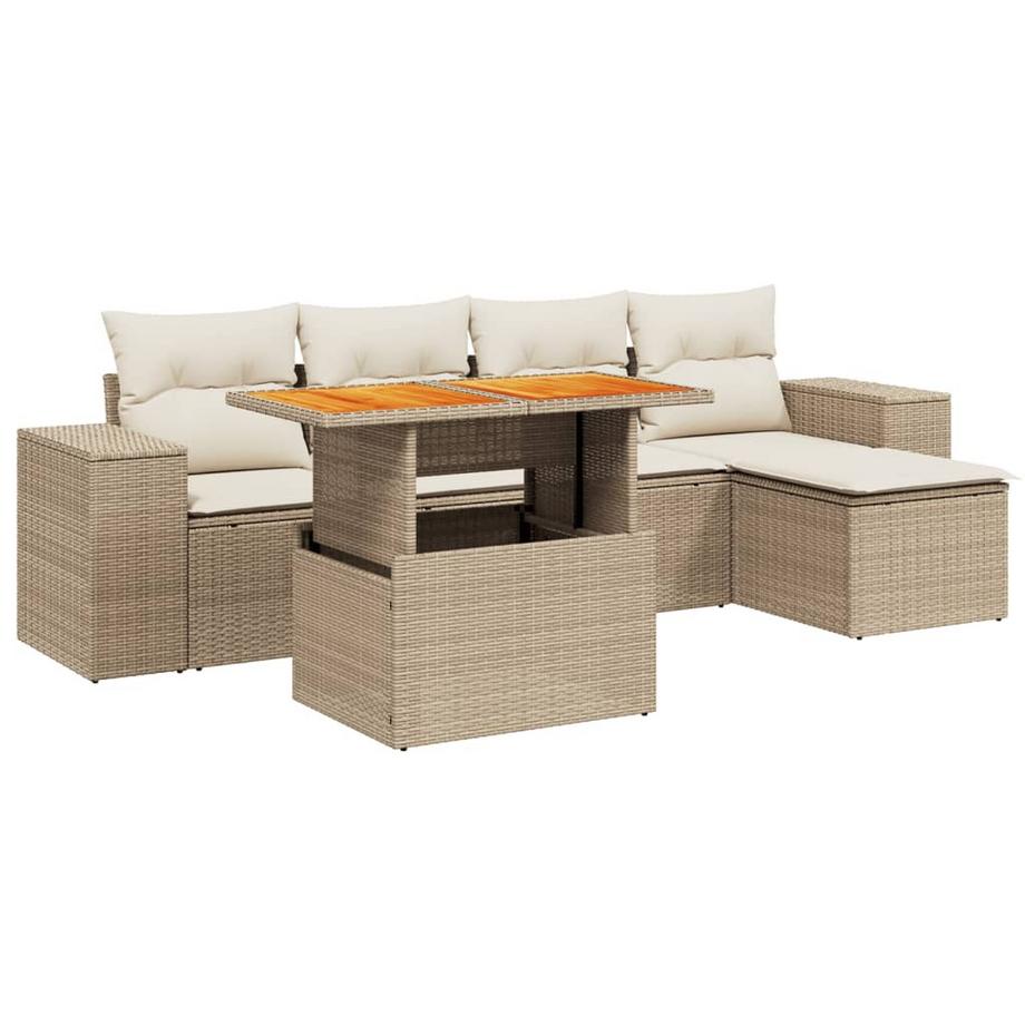 set divano da giardino Polirattan