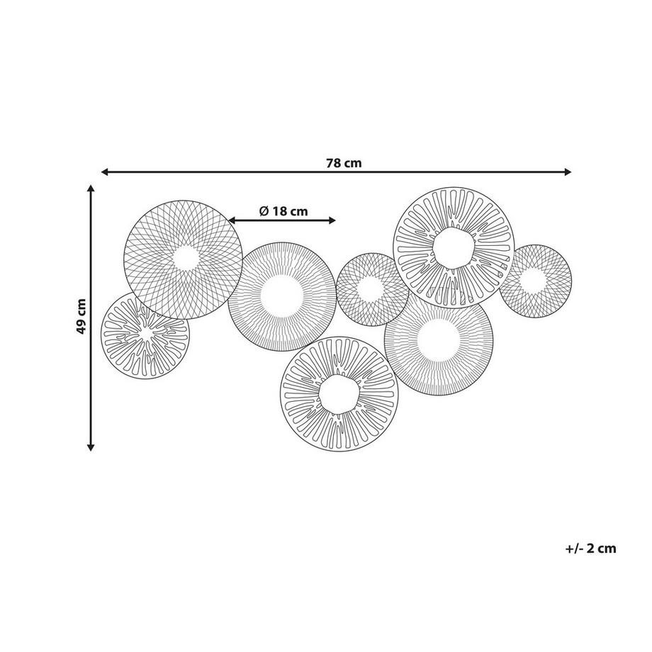 Beliani Décoration murale en Métal Industriel TENNESSINE  