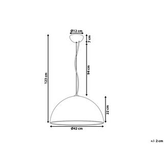 Beliani Lampadario en Cemento Classico TANANA  