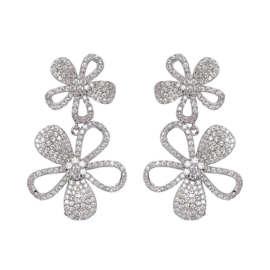 Doppelte Florale Tropfenohrringe