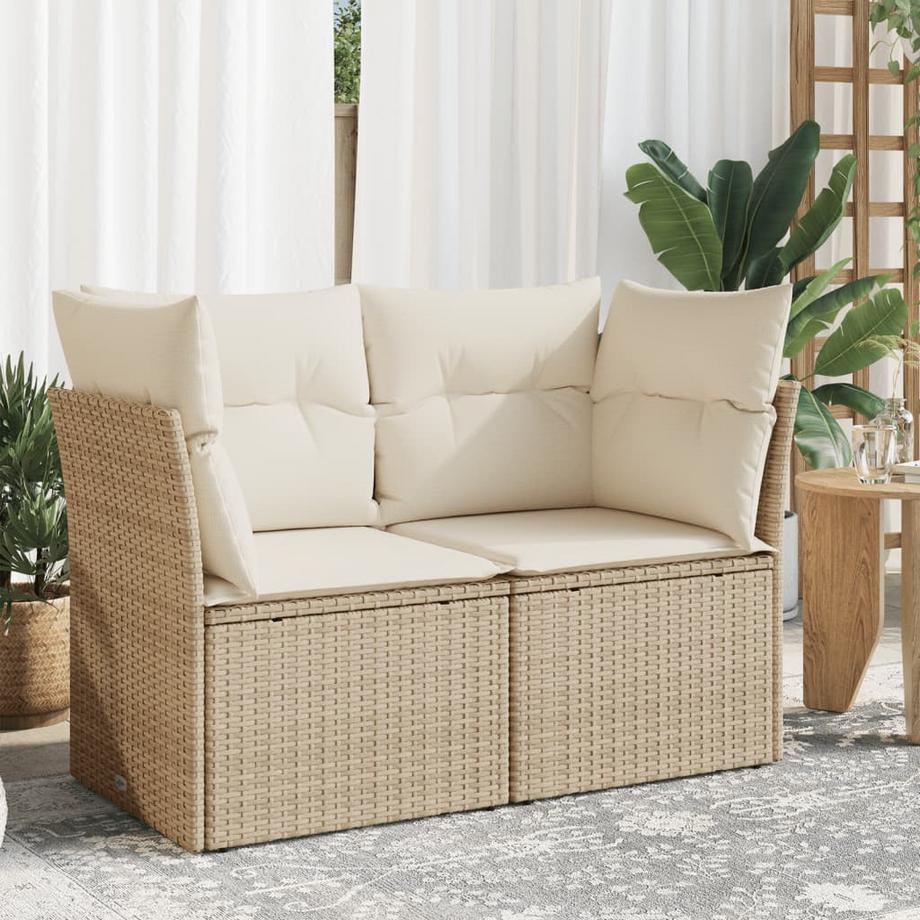 VidaXL Canapé de jardin rotin synthétique  