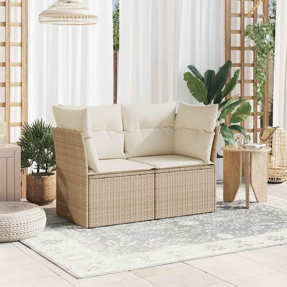 VidaXL Canapé de jardin rotin synthétique  