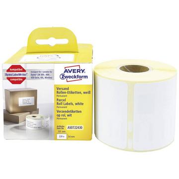 Rotolo di etichette 101 x 54 mm Carta Bianco 220 pz. A tenuta permanente Etichetta per spedizi