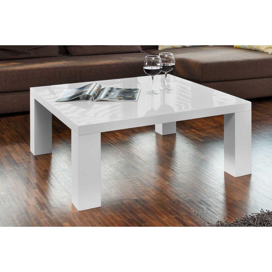 mutoni Table basse 90x90x40cm blanc  