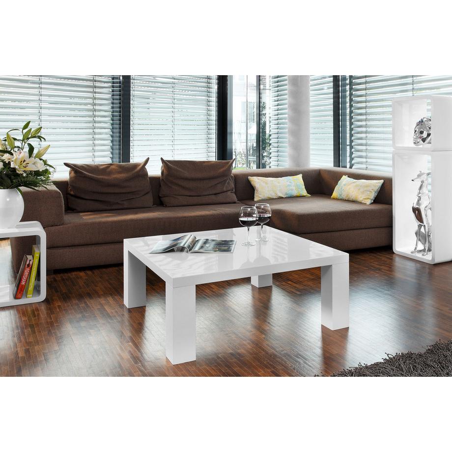 mutoni Table basse 90x90x40cm blanc  