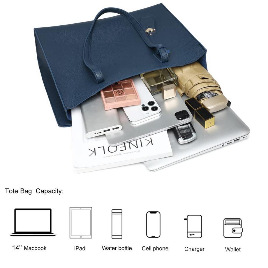 Only-bags.store Grosse Shopper Tasche mit Reissverschluss für Arbeit und Freizeit  