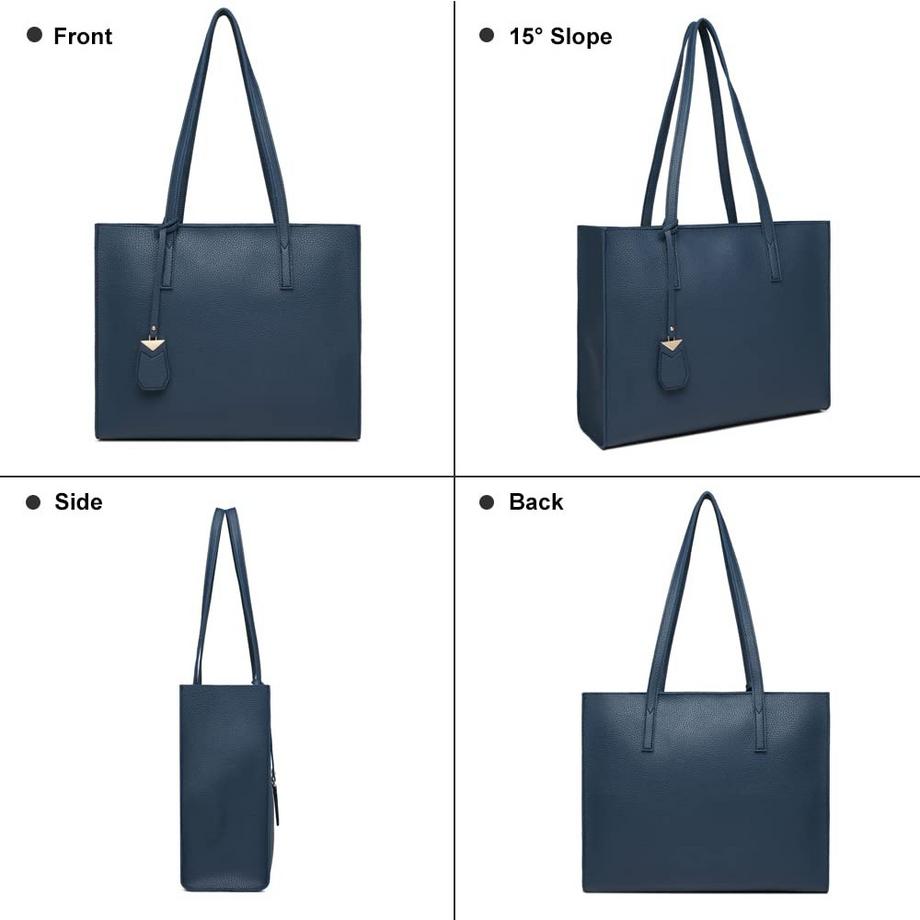 Only-bags.store Grosse Shopper Tasche mit Reissverschluss für Arbeit und Freizeit  