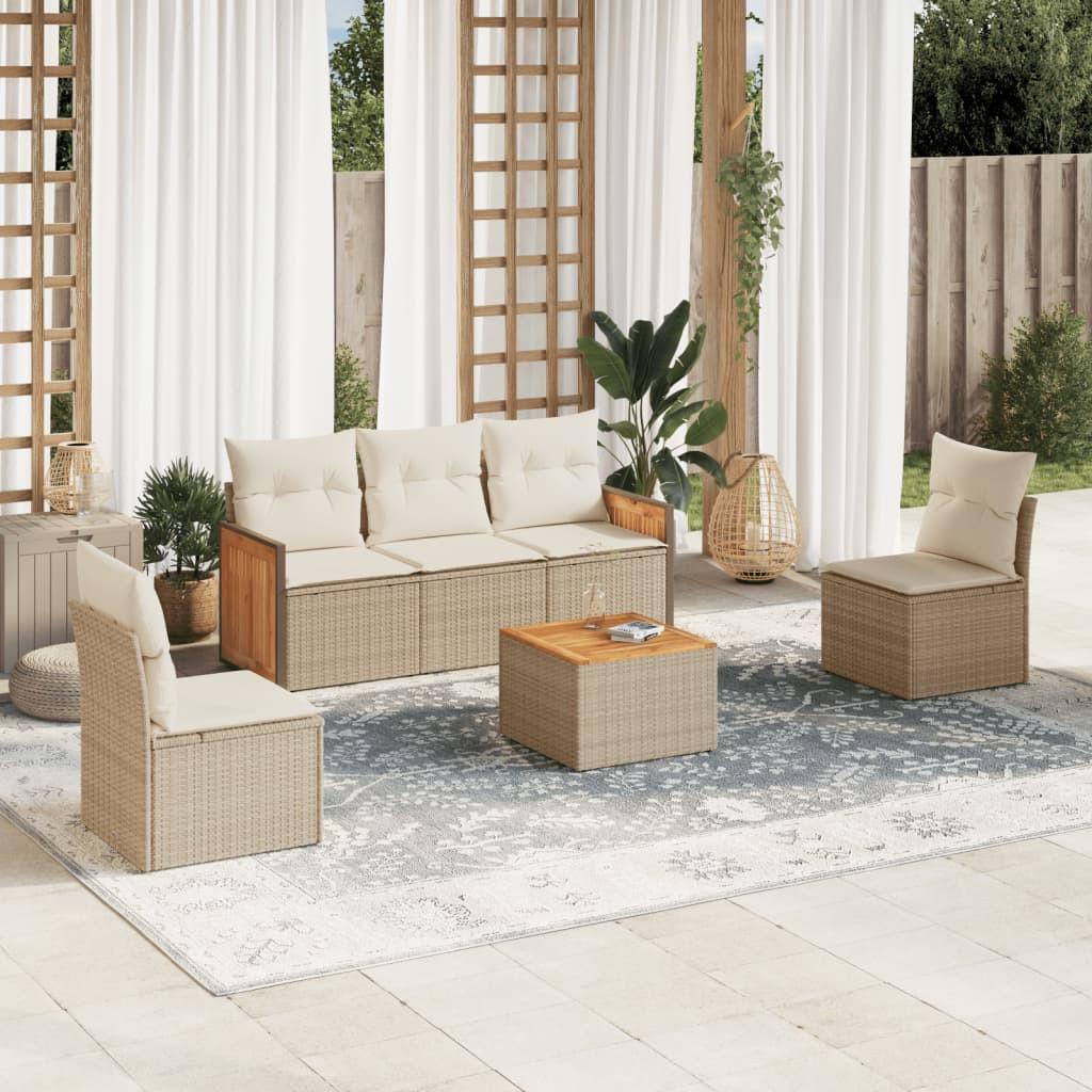 VidaXL set divano da giardino Polirattan  