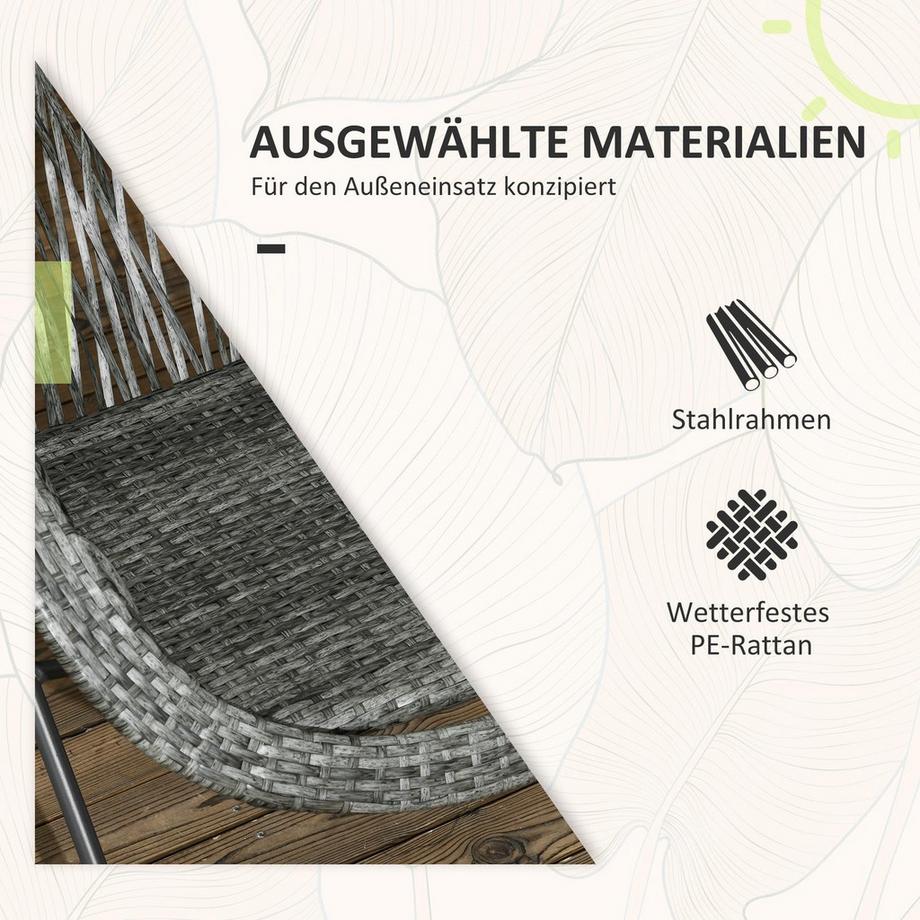 Northio Klappbare Gartengarnitur Balkonset mit Couchtisch & 2 Stühlen, inkl. Kissen, Stahl für Terrasse & Garten  