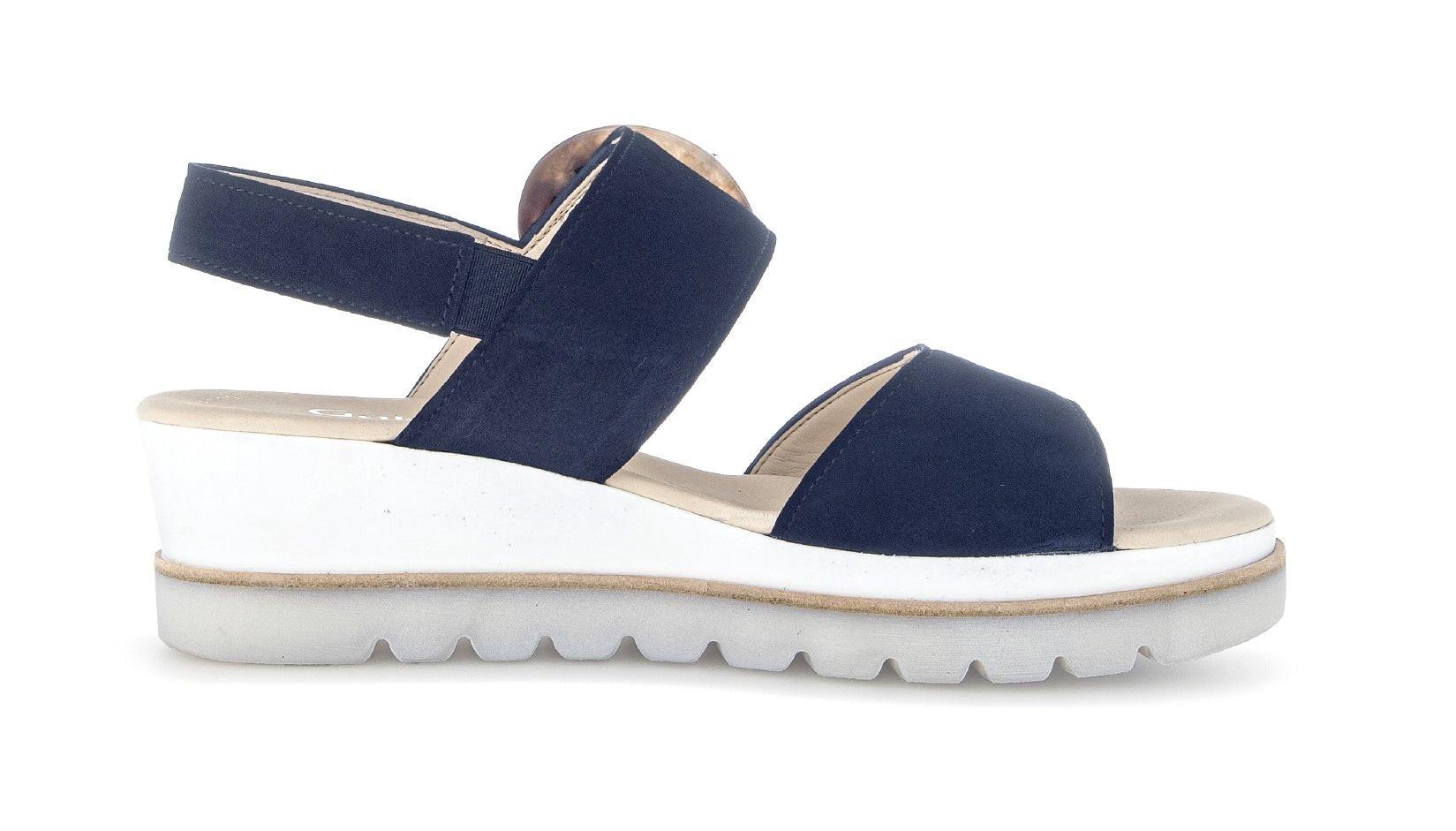Image of Wildleder Sandale Damen Blau 42