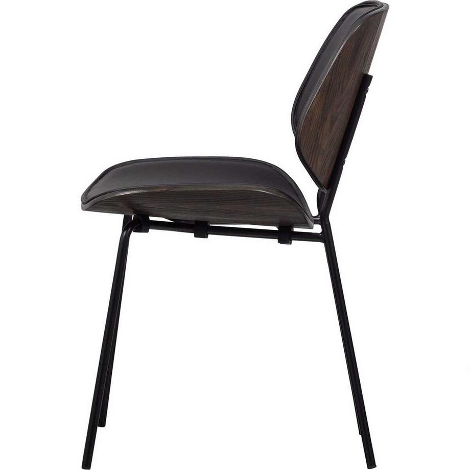 mutoni Chaise de salle à manger Close In noir  
