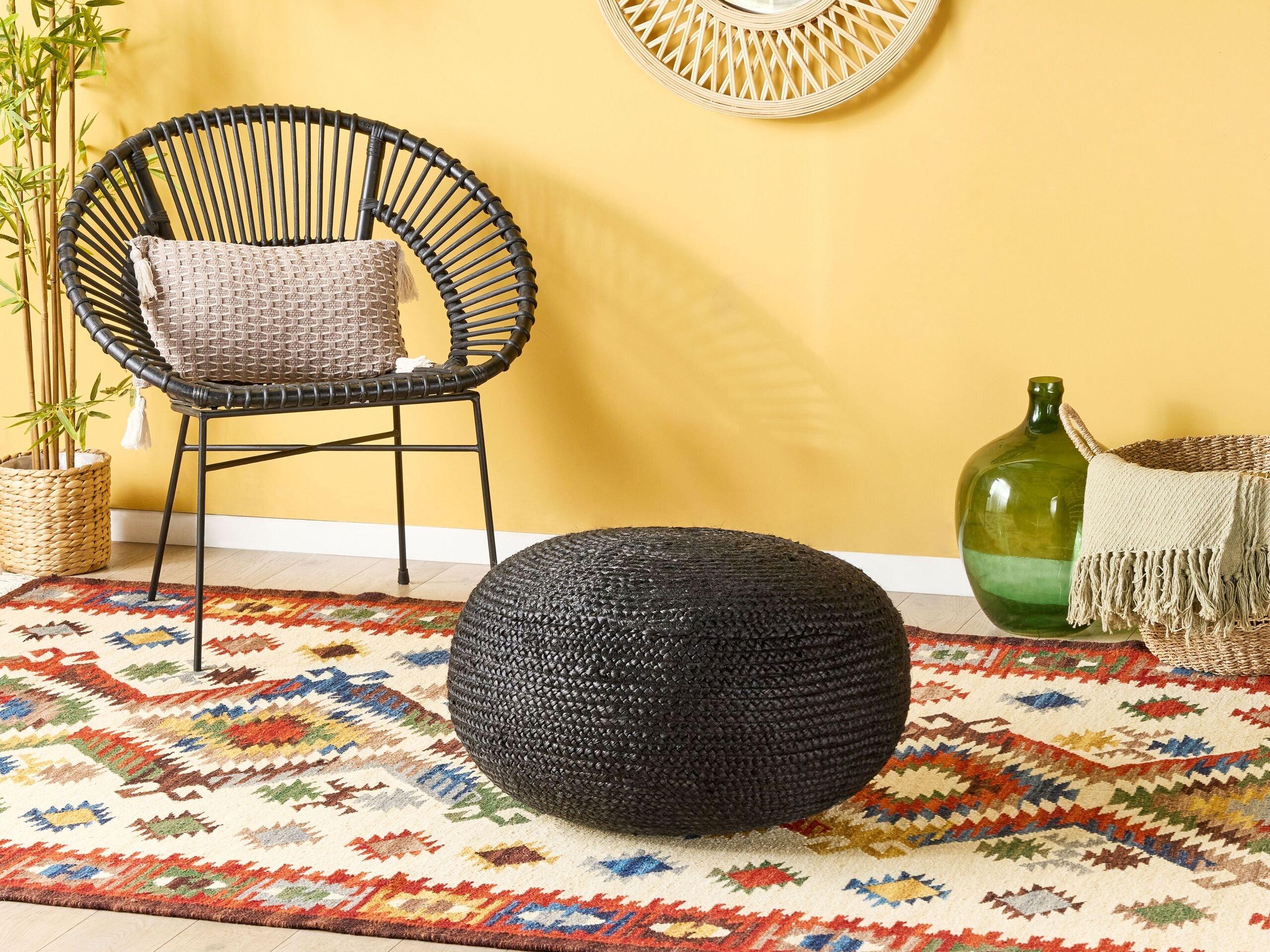 Beliani Pouf en Iuta Boho DUKKI  