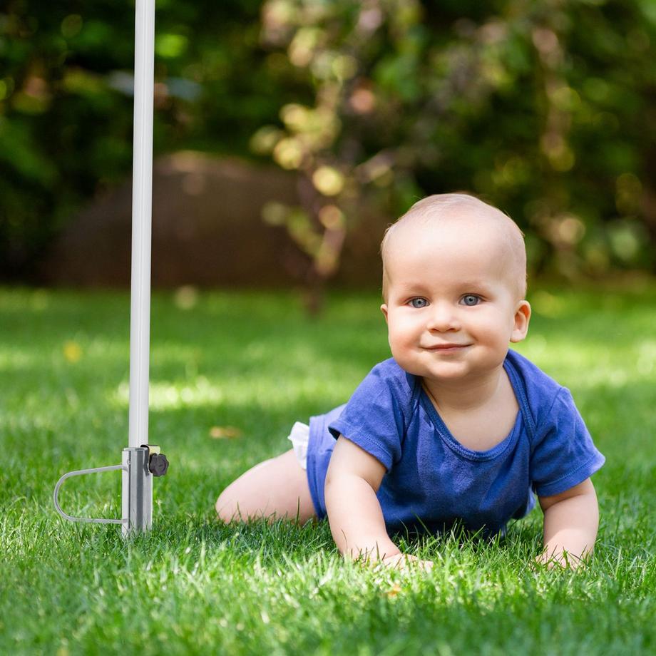 Northix Grauer Sonnenschirmspieß  