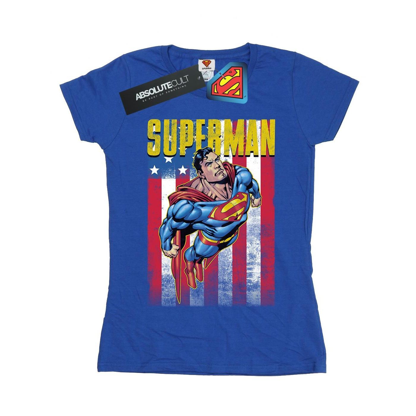 Image of Superman Flight Tshirt Damen Königsblau XXL