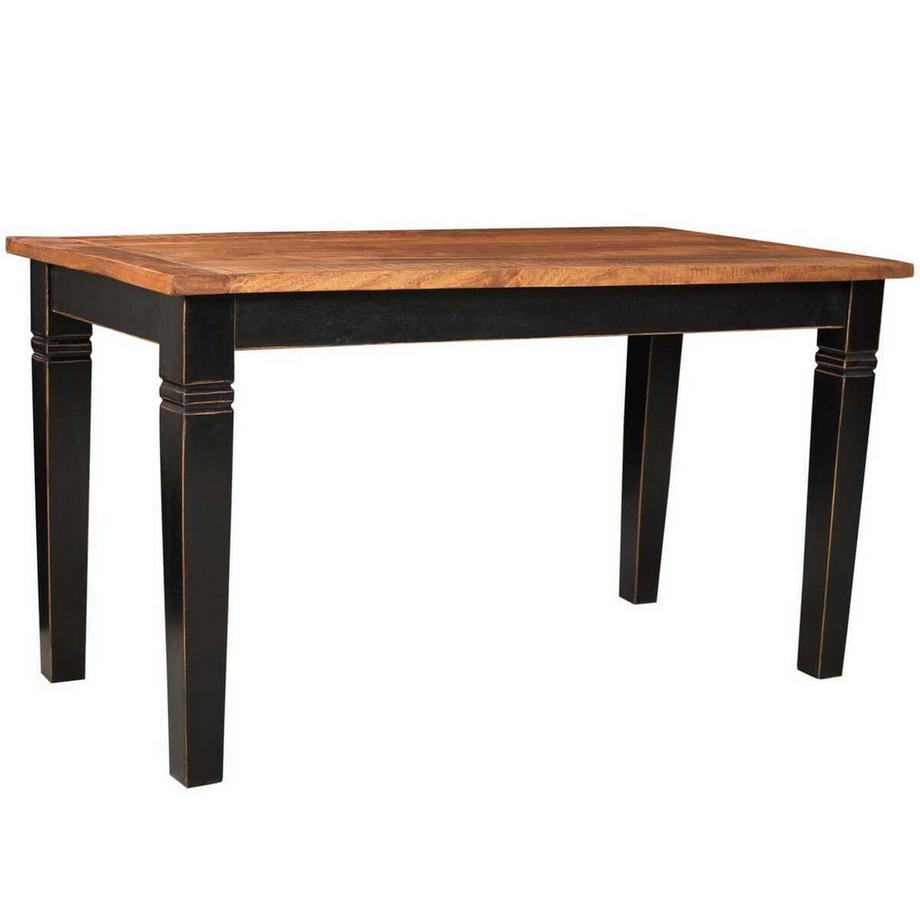 Table de salle à manger Taverna noir miel 140x70