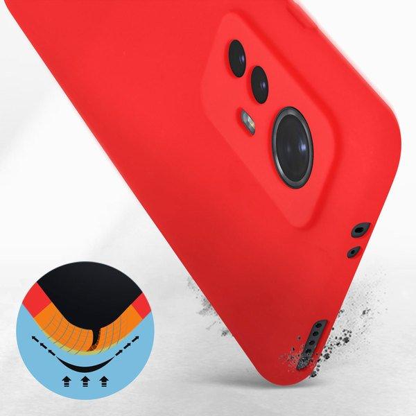 Avizar  Coque Xiaomi 12T et 12T Pro Doux rouge 