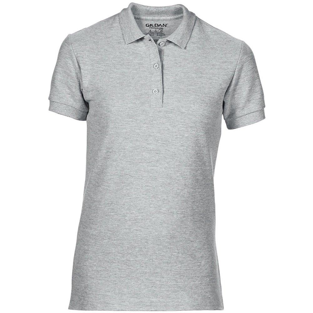 Image of Premium Poloshirt, Kurzarm Damen Grau S